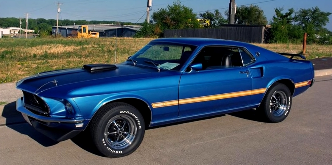 1969 Ford Mustang Mach One 428 Cobra Jet Shaker Hood Factory Air - The ...