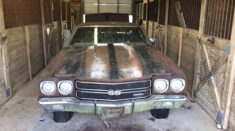 “Trouble Maker” 1970 Chevelle SS454 LS5 Found Parked Behind A North Carolina Mobile Home!!!