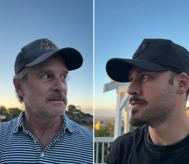 Peter Krause Reunites With Ryan Guzman for a Fun Mustache Showdown
